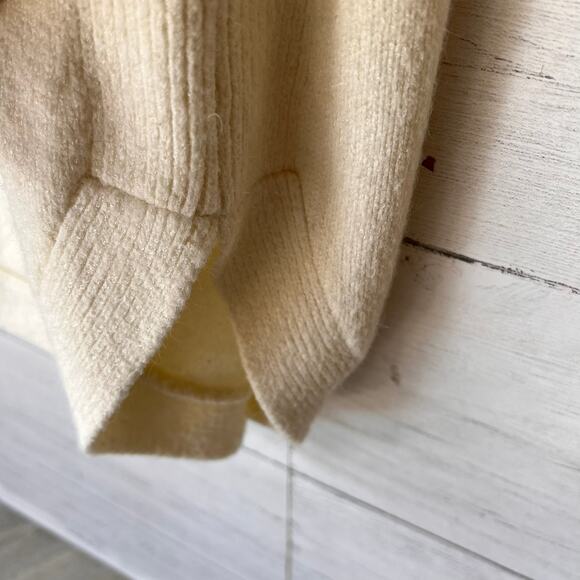 Anthropologie Sweater Womens Size XS Ivory & Mustard Cuffs Rebekah Tunic - Picture 12 of 16